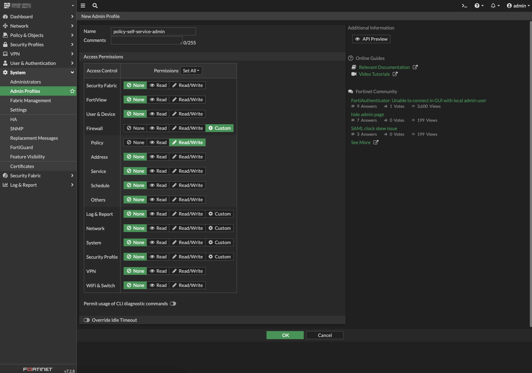 Admin-Profil anlegen