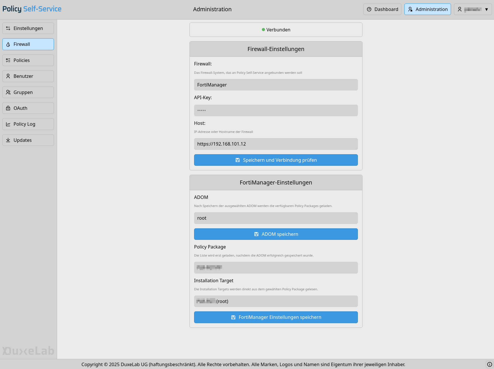 FortiManager-Anbindung